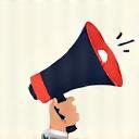Media Relations Icon - Megaphone graphic