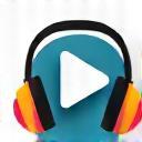 Podcast & Video Icon - Headphones and play button